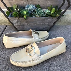 $675~TOD’s~Nude GOMMINO TWIST Driving Mocs~10.5/11